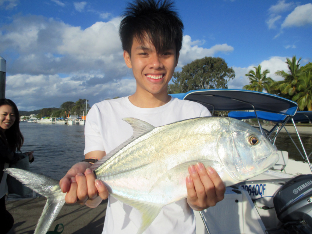 Ahn caught a ripper 65cm trevally aboard  an O Boat Hire vessel recently. 